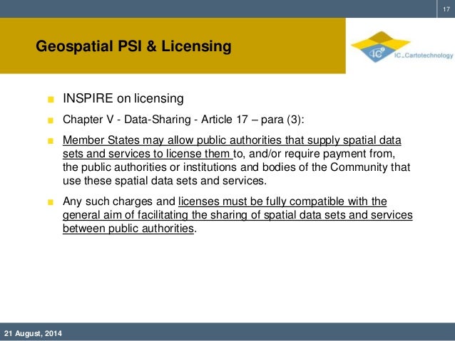Licensing Geographic Data and Services
